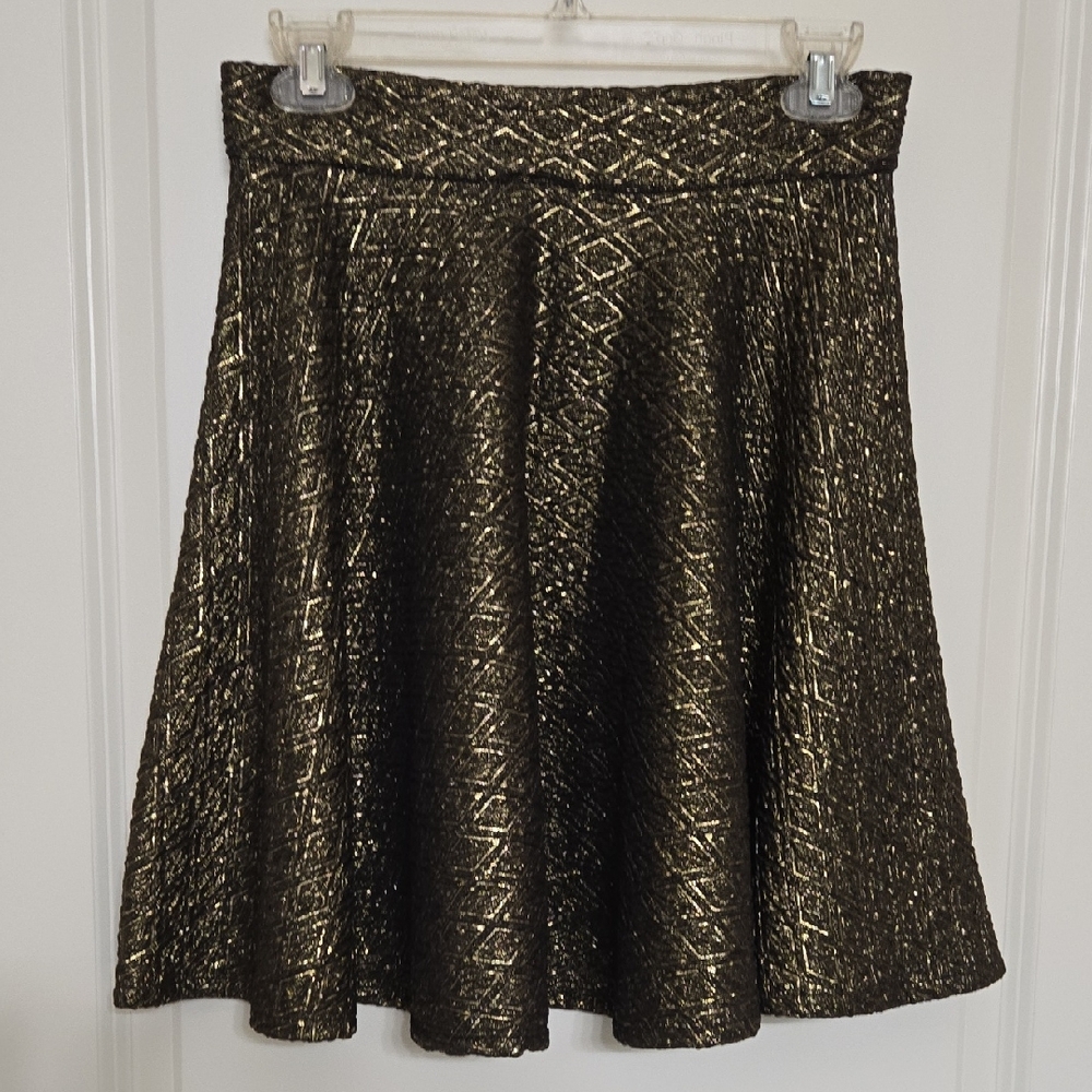 Chic Metallic A-Line Skirt